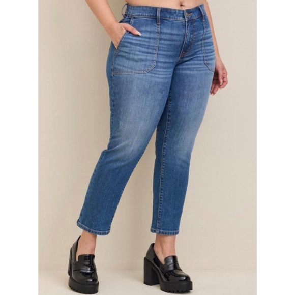 🆕 Perfect Boyfriend Ankle Vintage Stretch Mid-Rise Jean Size 16 NWT Torrid New! - Picture 2 of 5